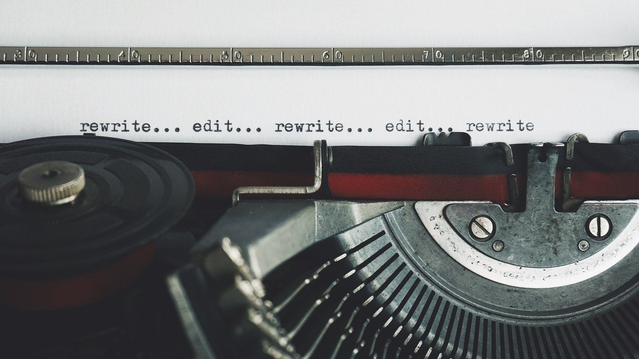 typewriter ribbon rewrite edit 