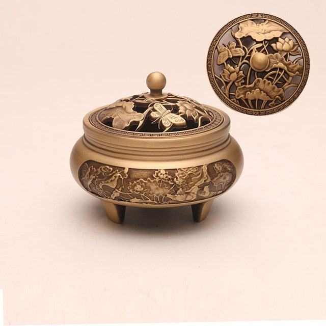 Copper Pujiang Antique Copper Incense Burner Pure Copper Incense Burner Household Zen Xuande Incense Sandalwood Incense Burner Custom Carved