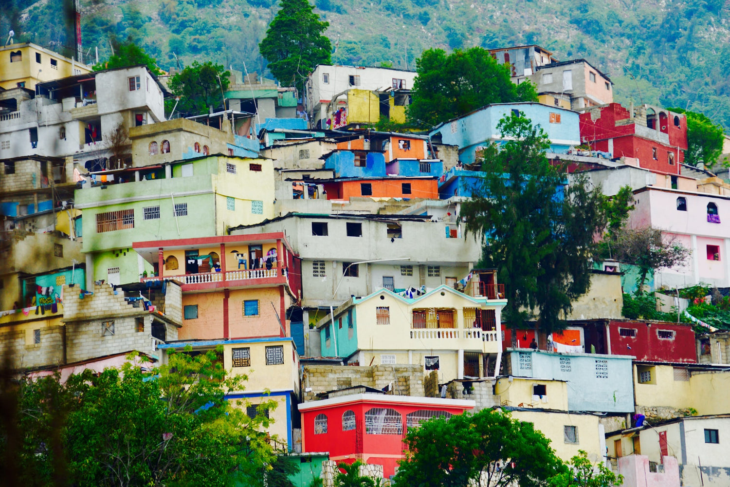 Haiti photo of houses on mountainside