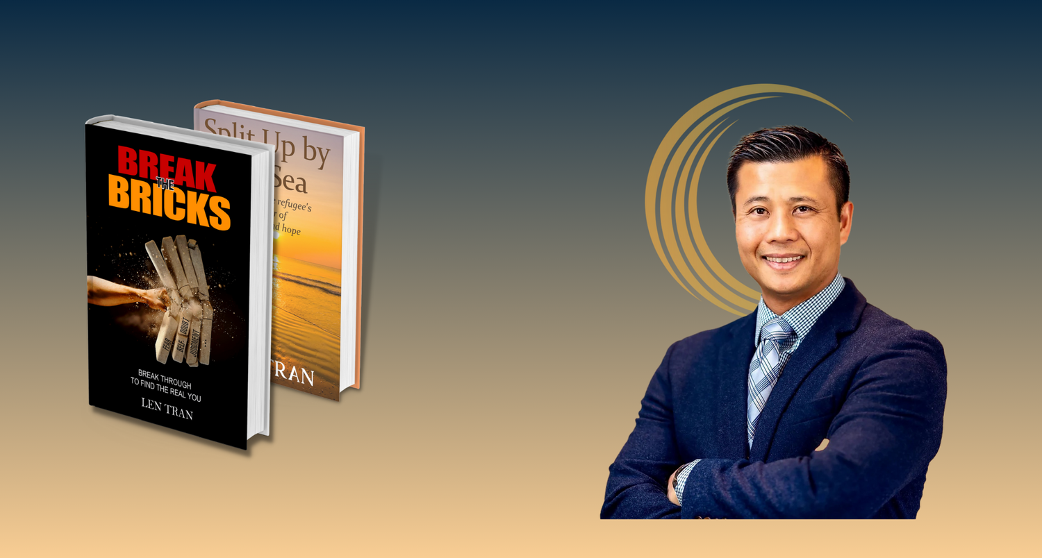 Break the Bricks and Slpit Up by the Sea books by author Len Tran - Quill Hawk Publsihing