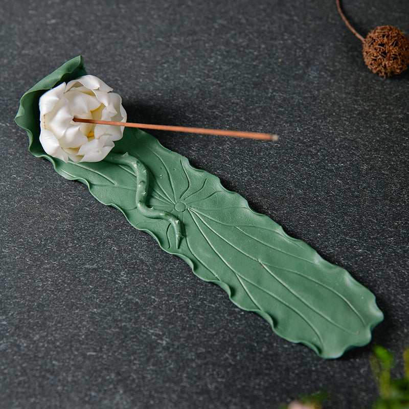A Variety Of Handmade Lotus Ceramic Incense Plates